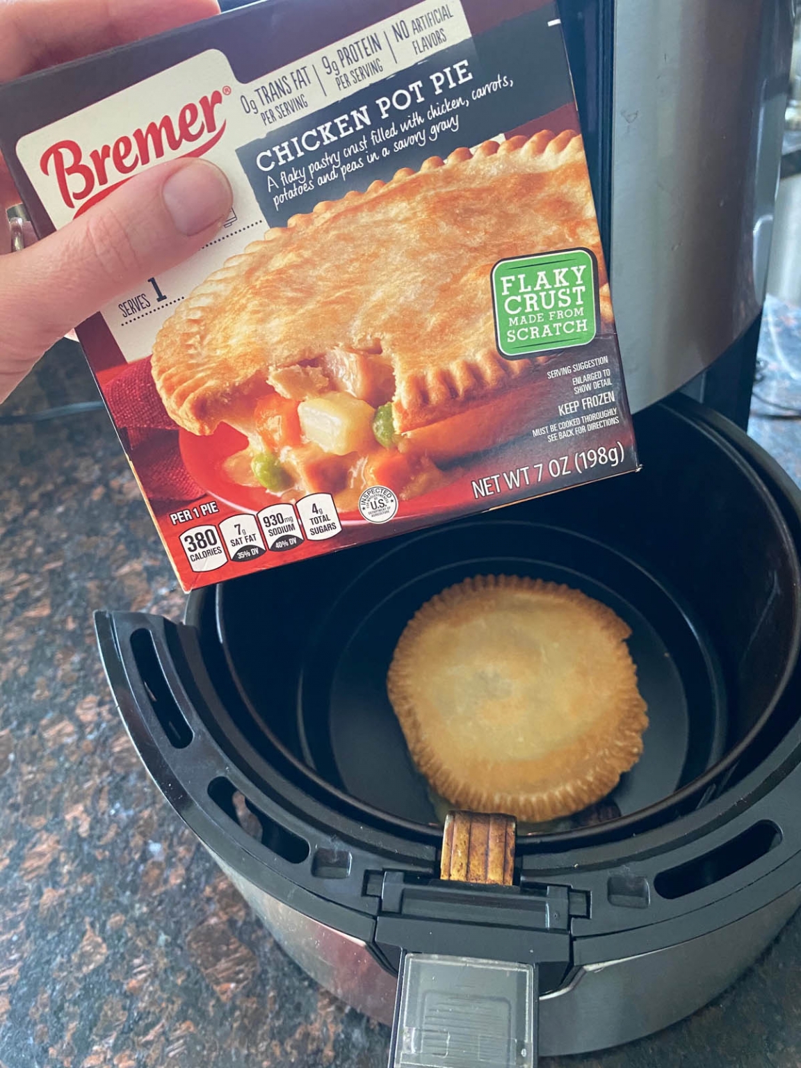 Frozen Chicken Pot Pie In The Air fryer Melanie Cooks