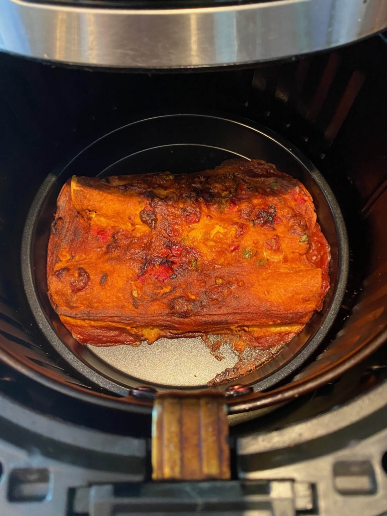 cooking frozen chicken enchiladas in air fryer basket 