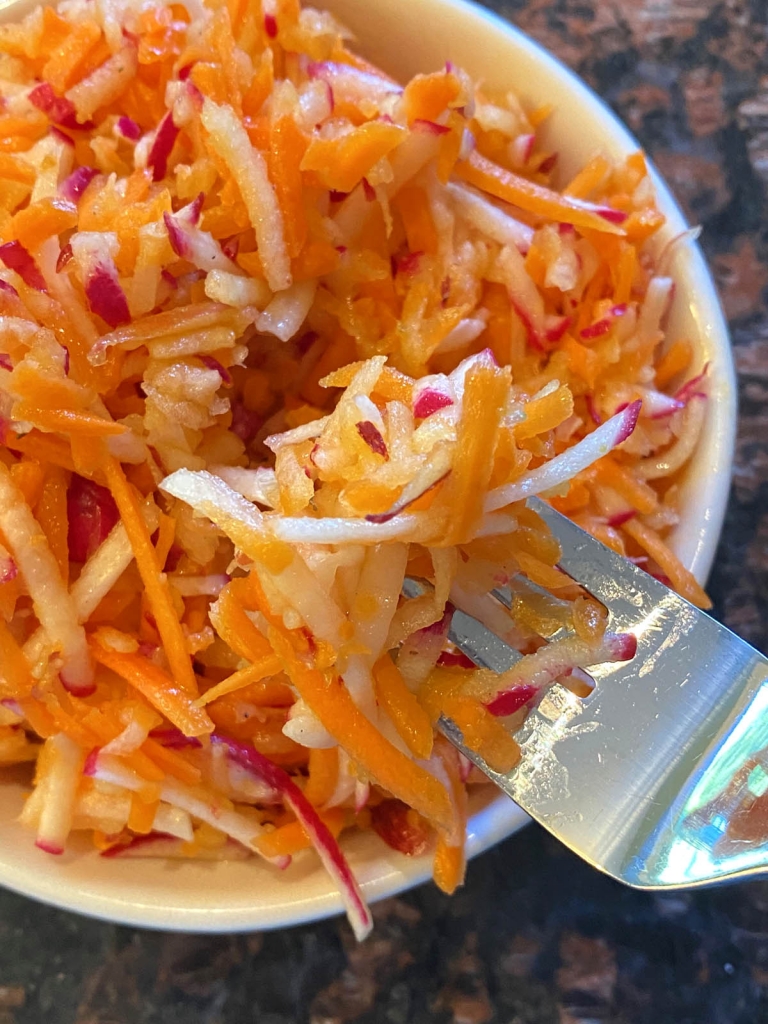 Carrot Apple Slaw With Radishes