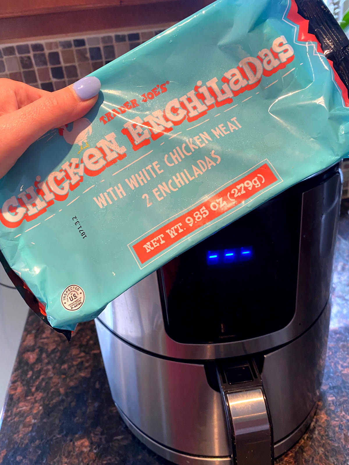 Air Fryer Frozen Chicken Enchiladas Melanie Cooks