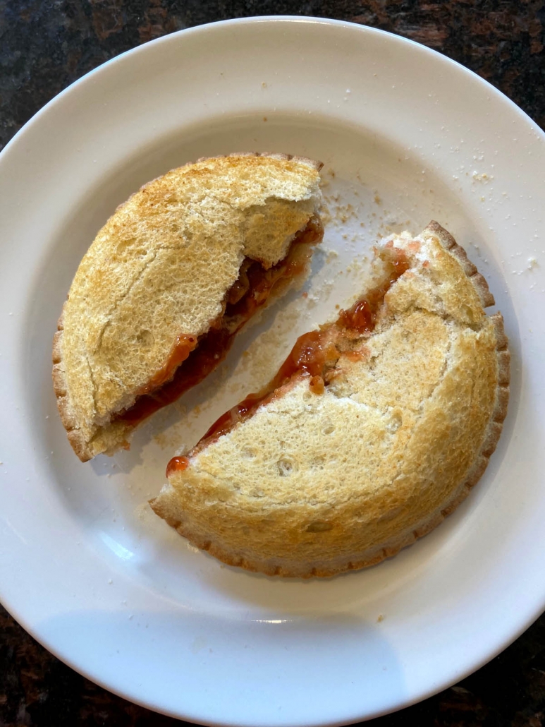 uncrustable cut in half