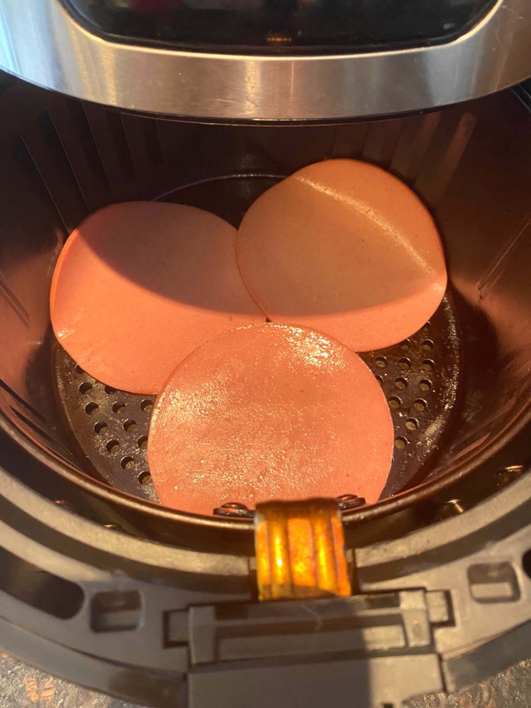 3 slices of bologna in the air fryer