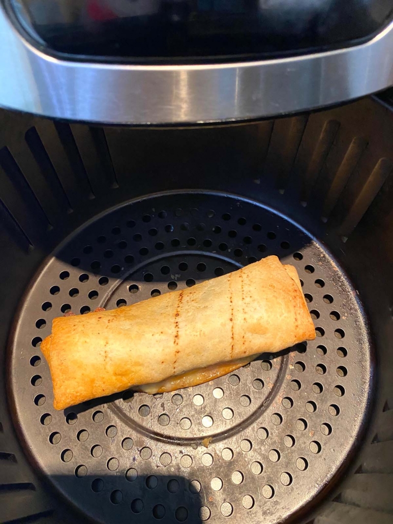 frozen chimichanga in air fryer basket