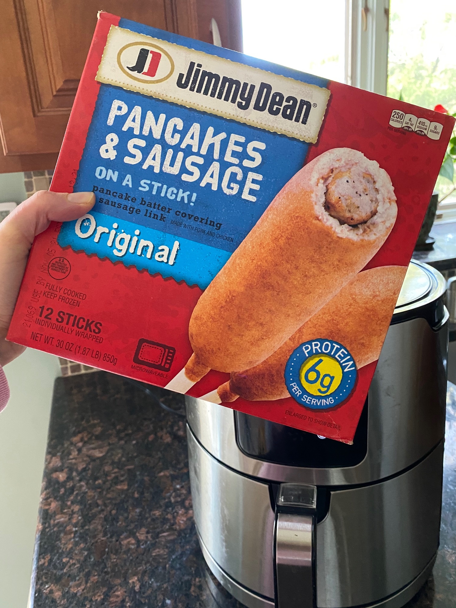 Jimmy Dean Pancake And Sausage On A Stick In Air Fryer Melanie Cooks