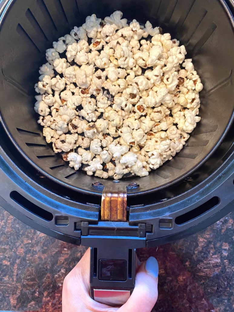 popcorn in the air fryer basket