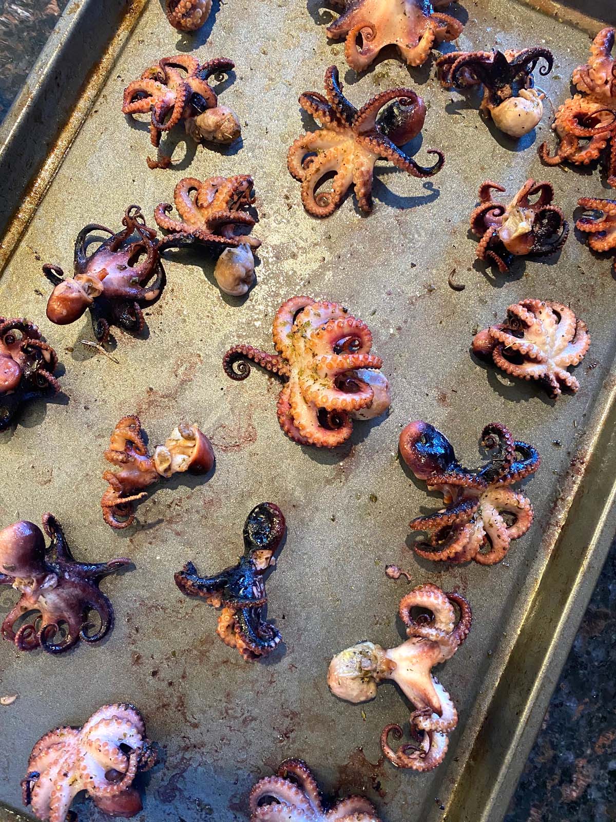 Broiled Baby Octopus Greek Style Quick & Easy! Melanie Cooks