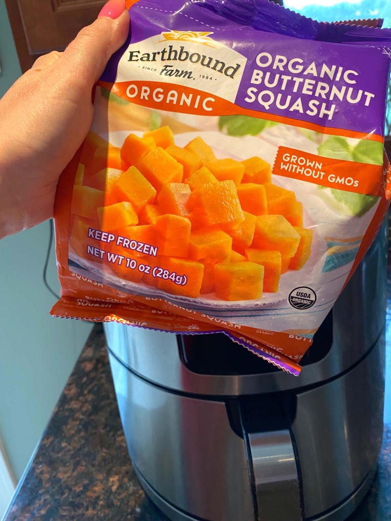 frozen bag of organic butternut squash cubes
