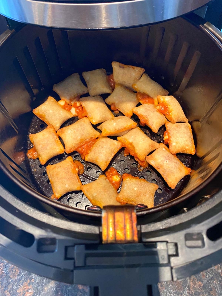 pizza rolls in the air fryer cooking