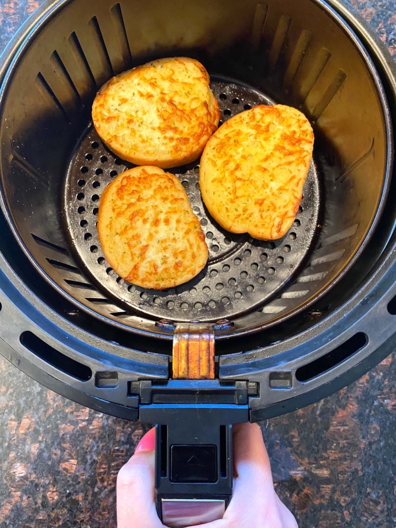 texas toast inside air fryer basket