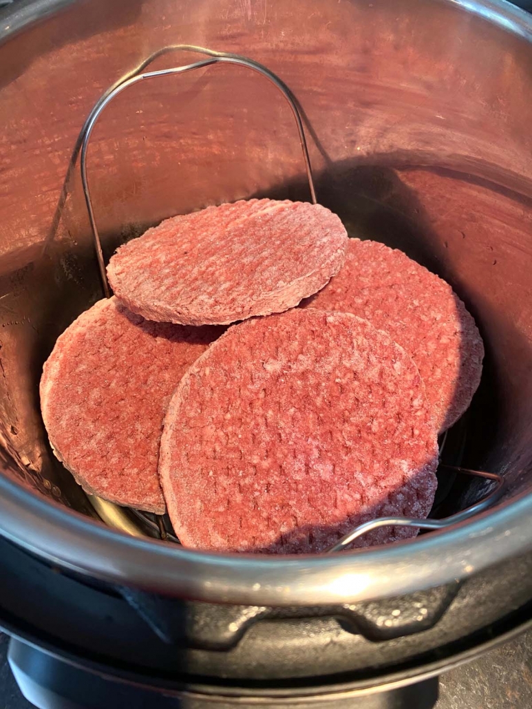 frozen burger patties in the instant pot