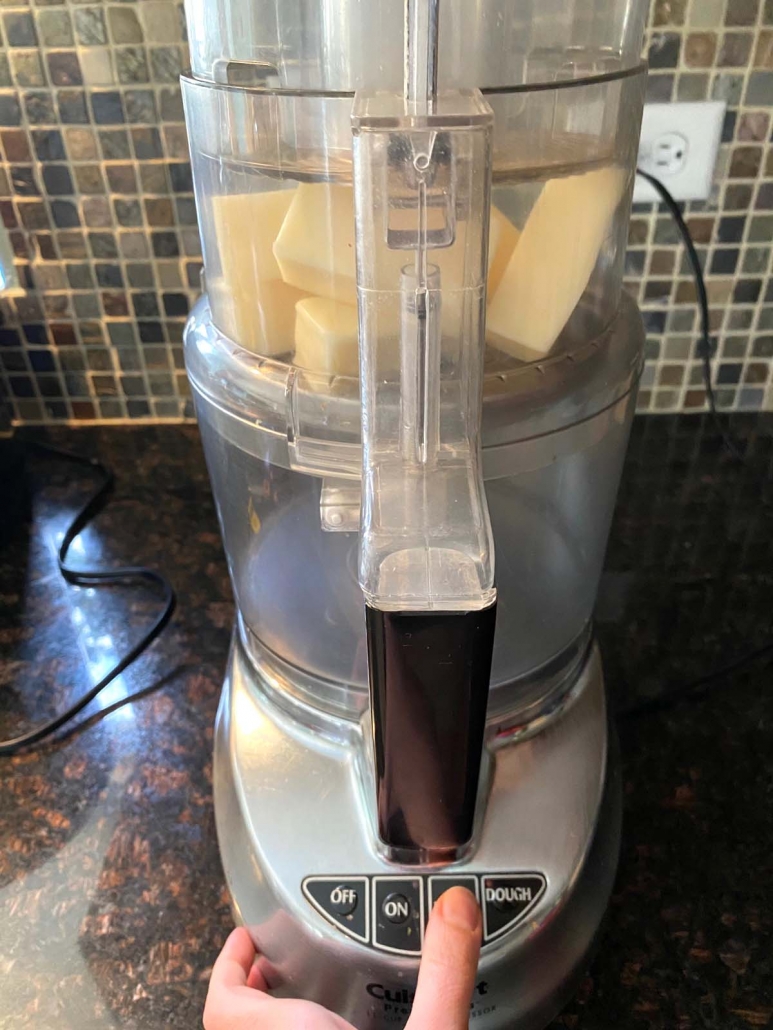 food processor with cheese inside