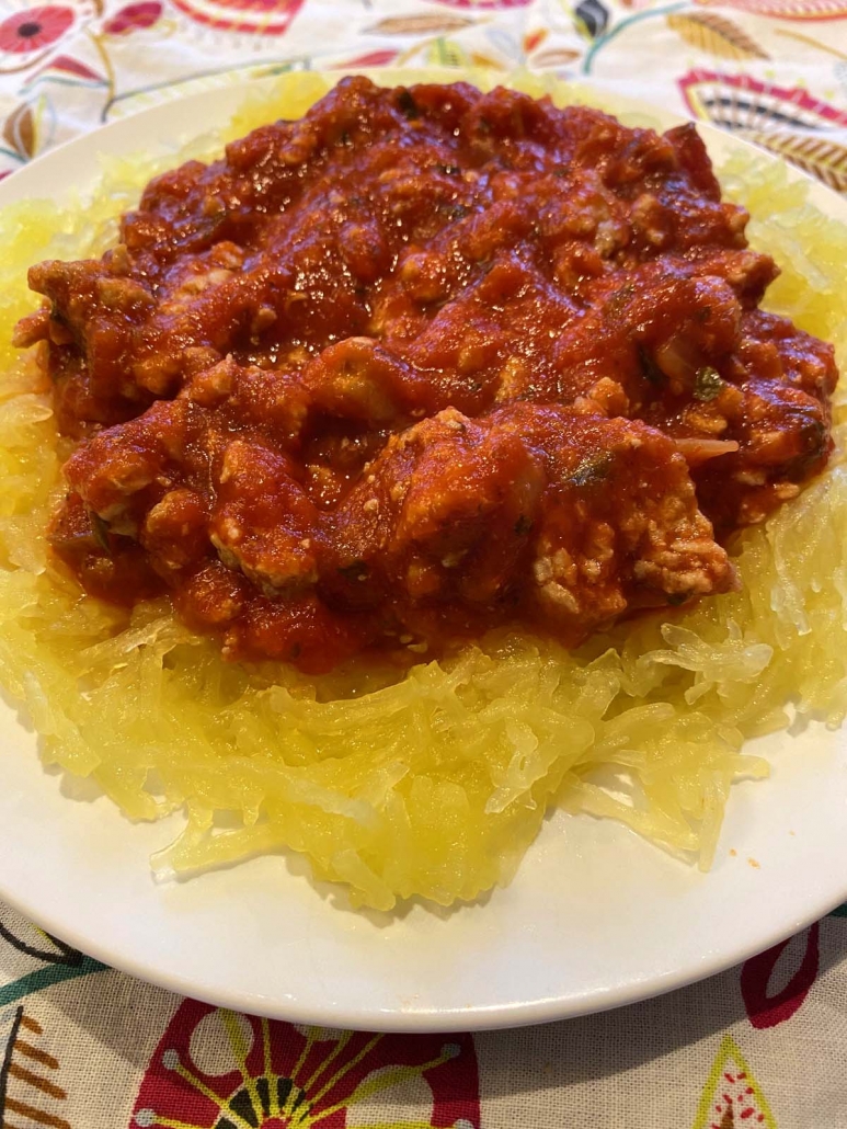 Spaghetti Squash With Meat Sauce