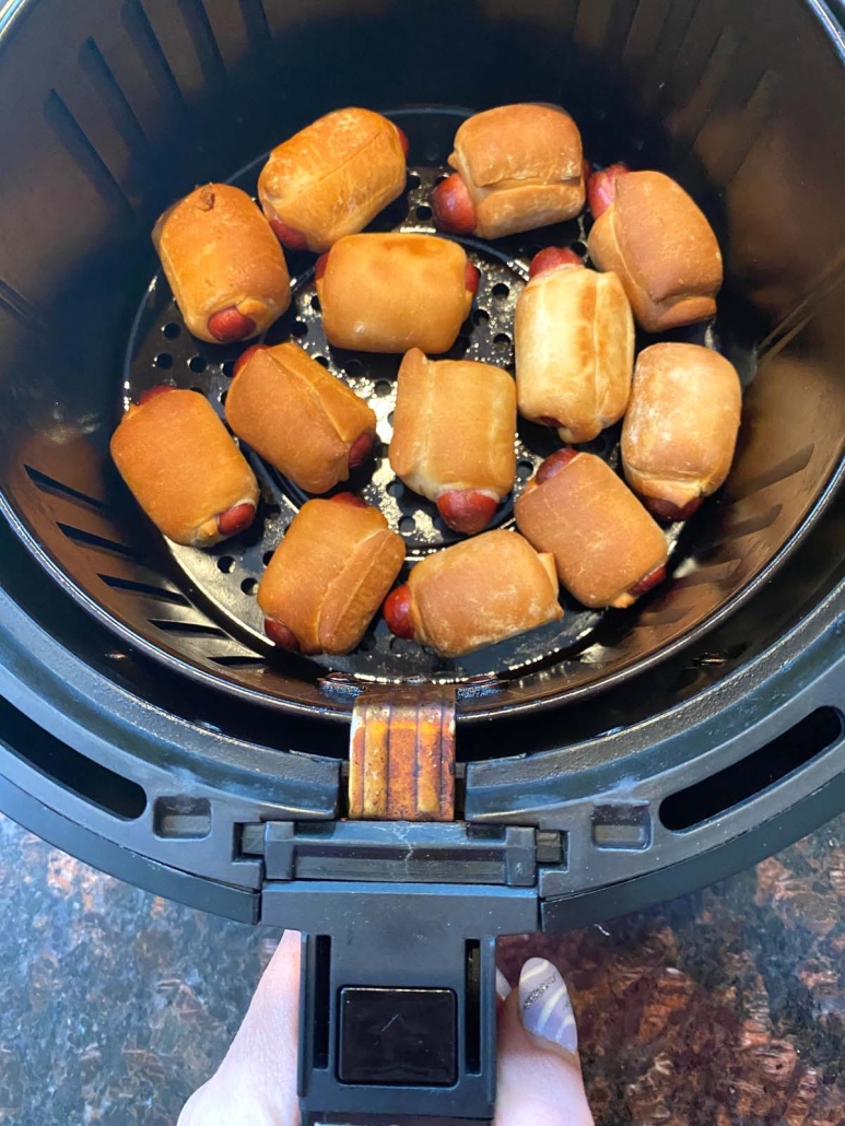 mini bagel dogs cooked in the air fryer