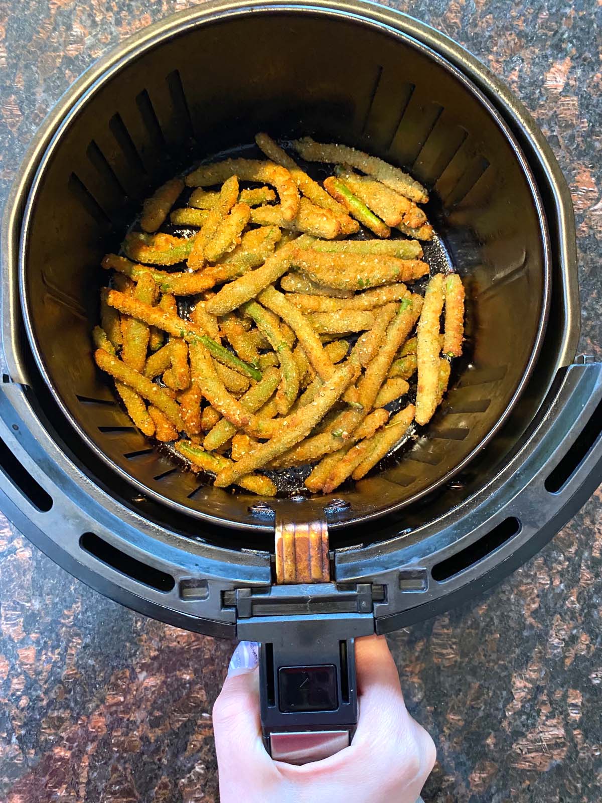 Air Fryer Frozen Crispy Breaded Green Beans Melanie Cooks