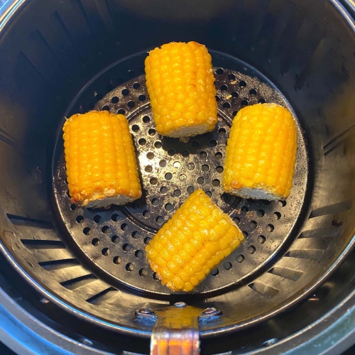 Air Fryer Frozen Corn On The Cob (extra buttery)