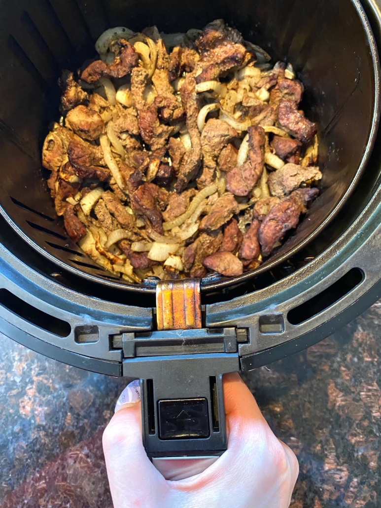 cooking beef liver with caramelized onions