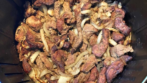air fryer beef liver with onions