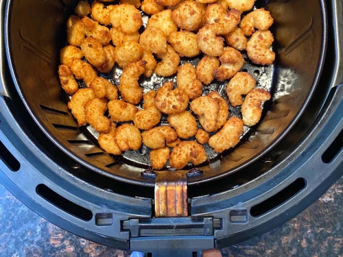 Air Fryer Frozen Popcorn Shrimp in 8-10 minutes