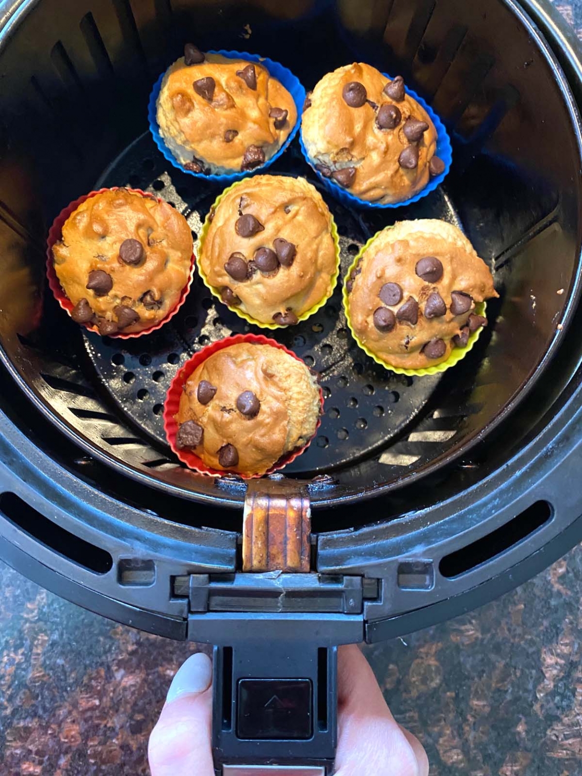 Air Fryer Chocolate Chip Muffins Melanie Cooks
