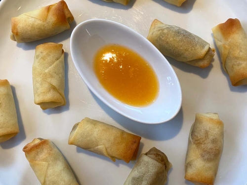 Air fryer spring rolls  Air fried frozen spring roll recipe - SecondRecipe