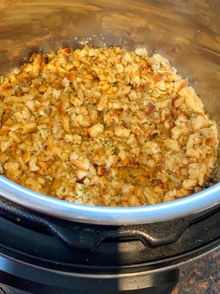 stove top turkey stuffing cooking in the instant pot