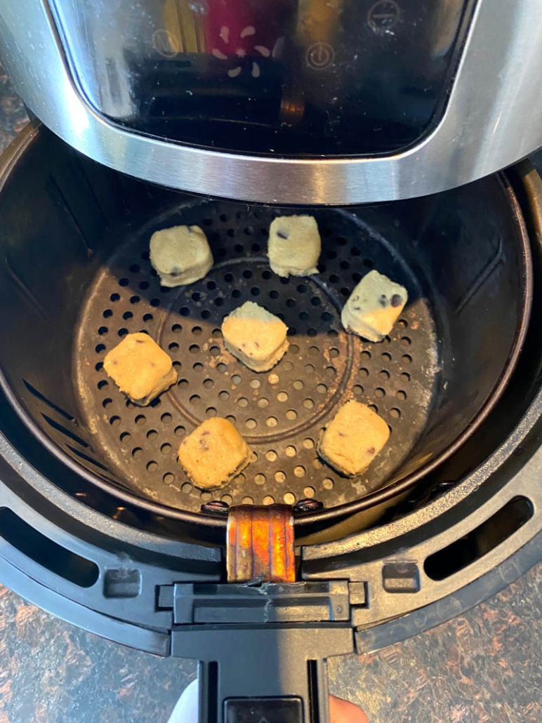 pillsbury cookie dough portions in the air fryer basket