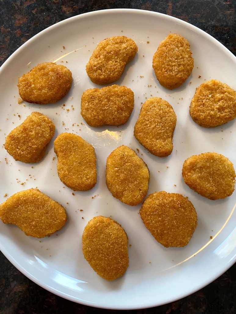 air fryer impossible chicken nuggets on a plate
