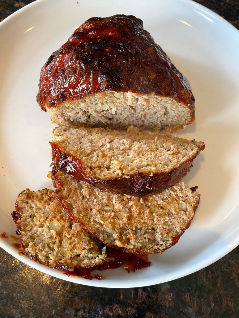 meatloaf sliced on a plate