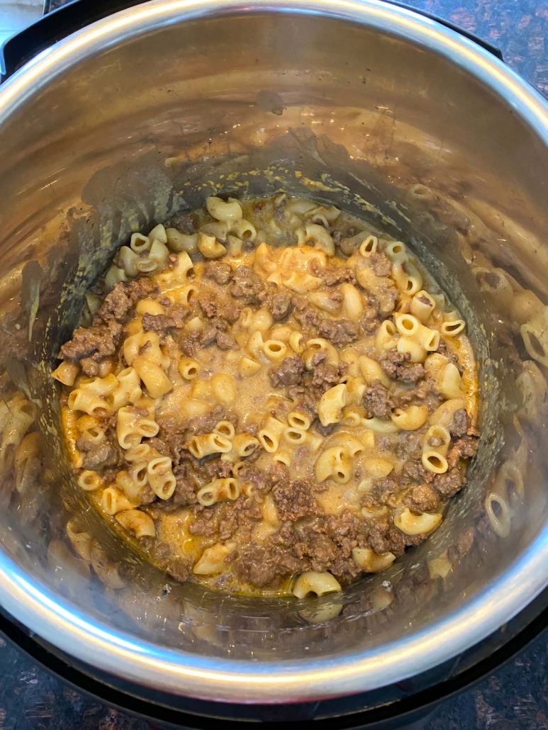 hamburger helper cooked in the instant pot