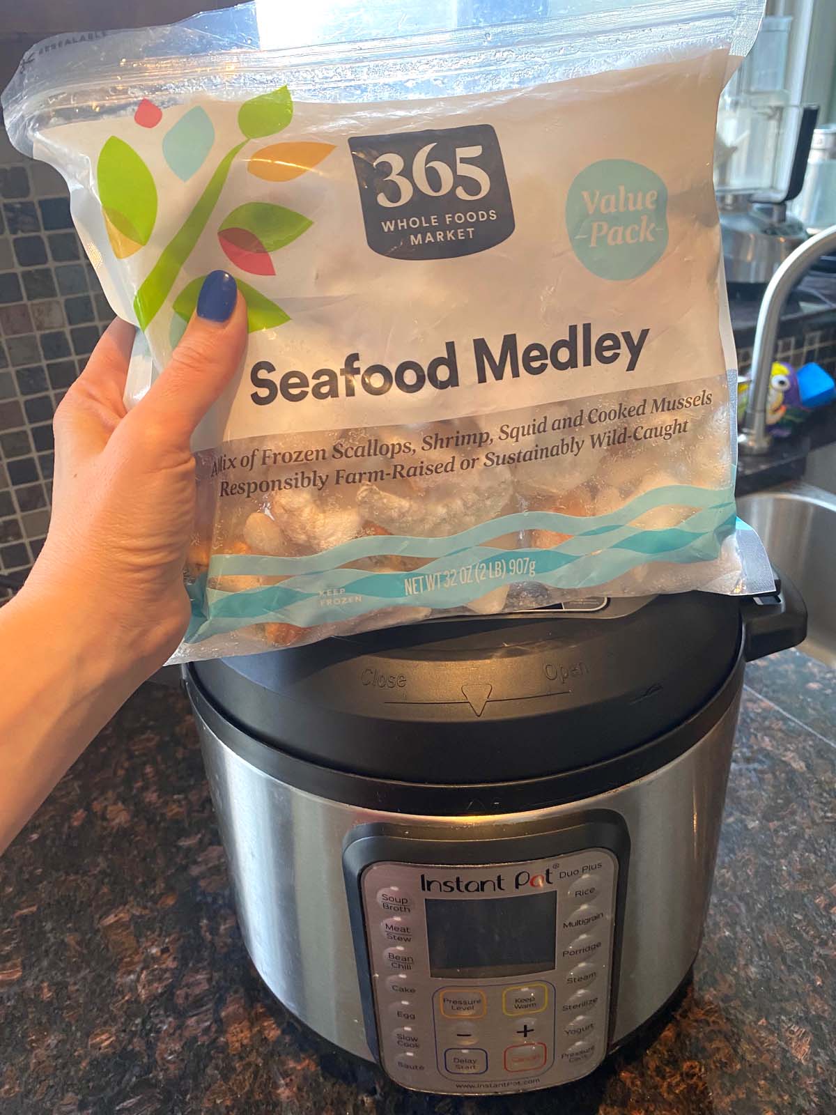 Instant Pot Frozen Seafood Medley Melanie Cooks