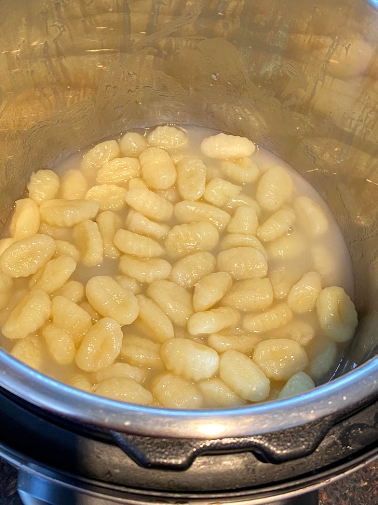 gnocchi cooking in the instant pot