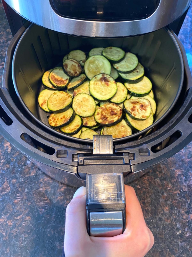Air Fryer Roasted Zucchini Slices – Keto No Breading!