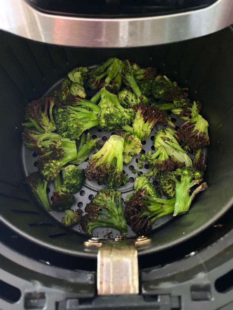 seasoned broccoli in air fryer