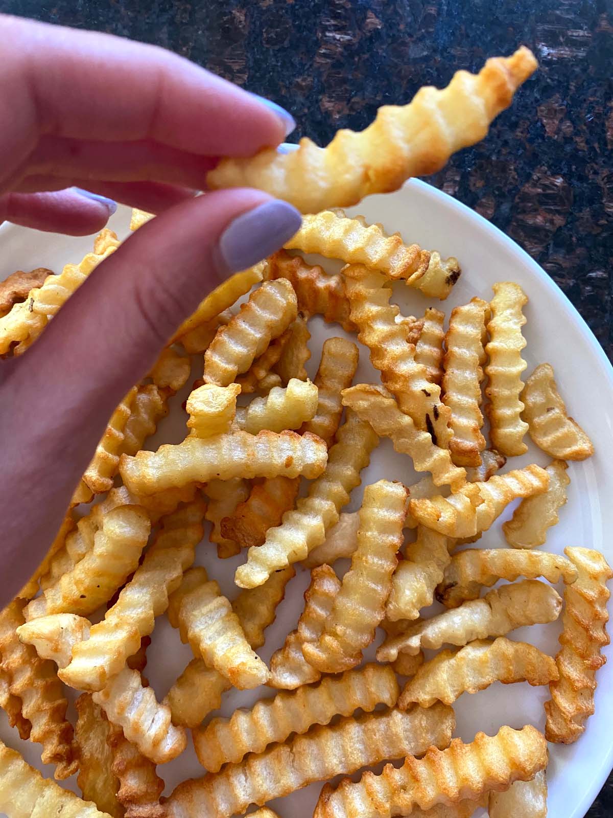 Frozen Crinkle Fries in the Air Fryer