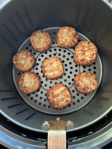 Air Fryer Frozen Sausage Patties (6)