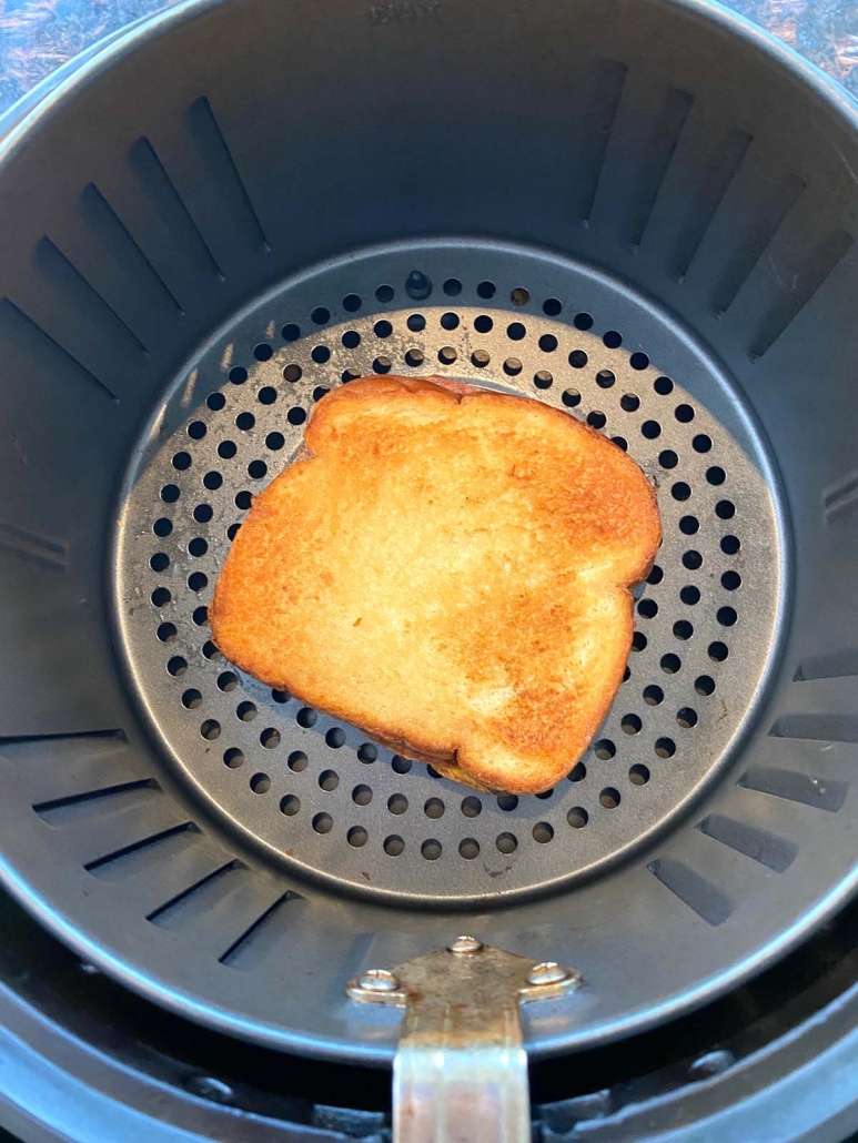 toasted salami and swiss sandwich in air fryer