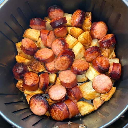Air Fryer Kielbasa And Potatoes Melanie Cooks