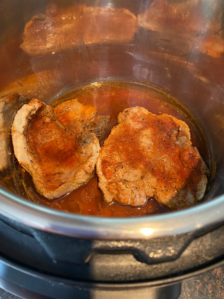 bone in pork chops in pressure cooker