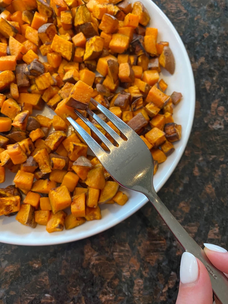 Air Fryer Diced Sweet Potatoes