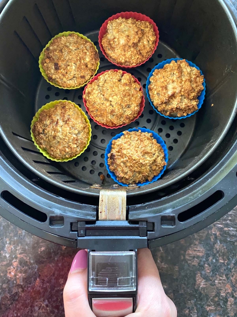 Banana Baked Oatmeal Cups In Air Fryer