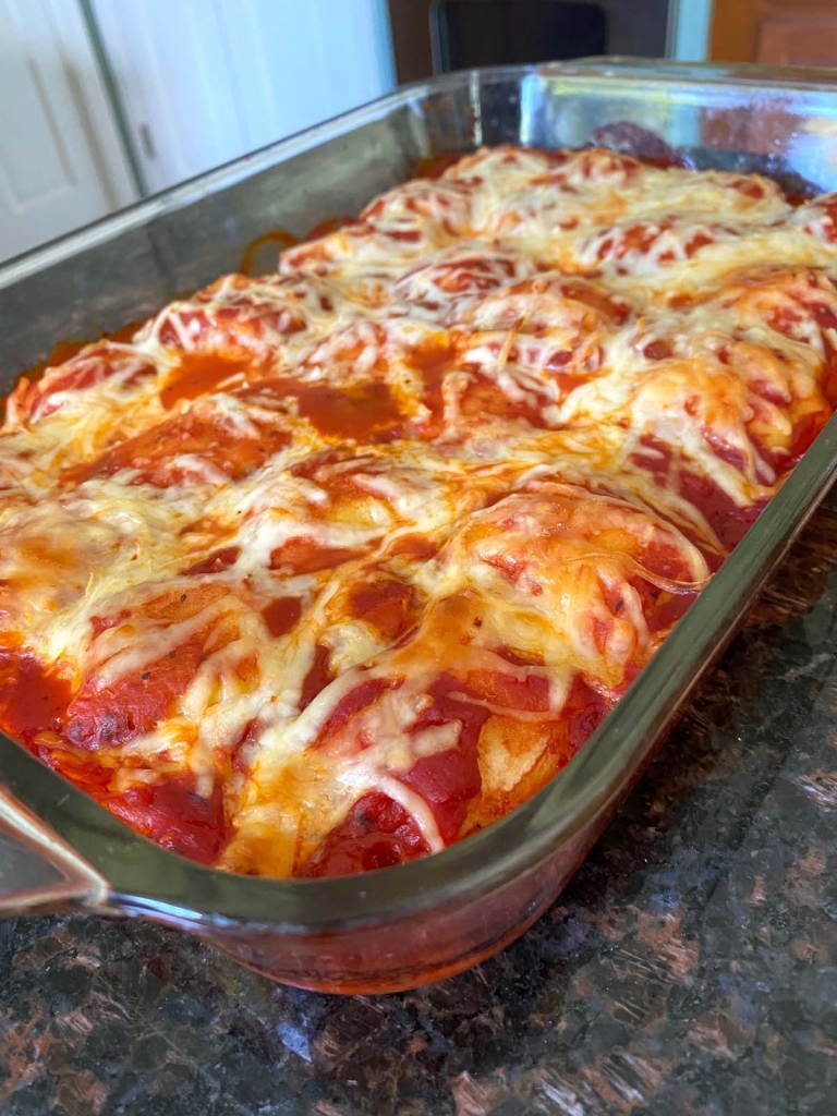 Frozen Cheese Ravioli Bake