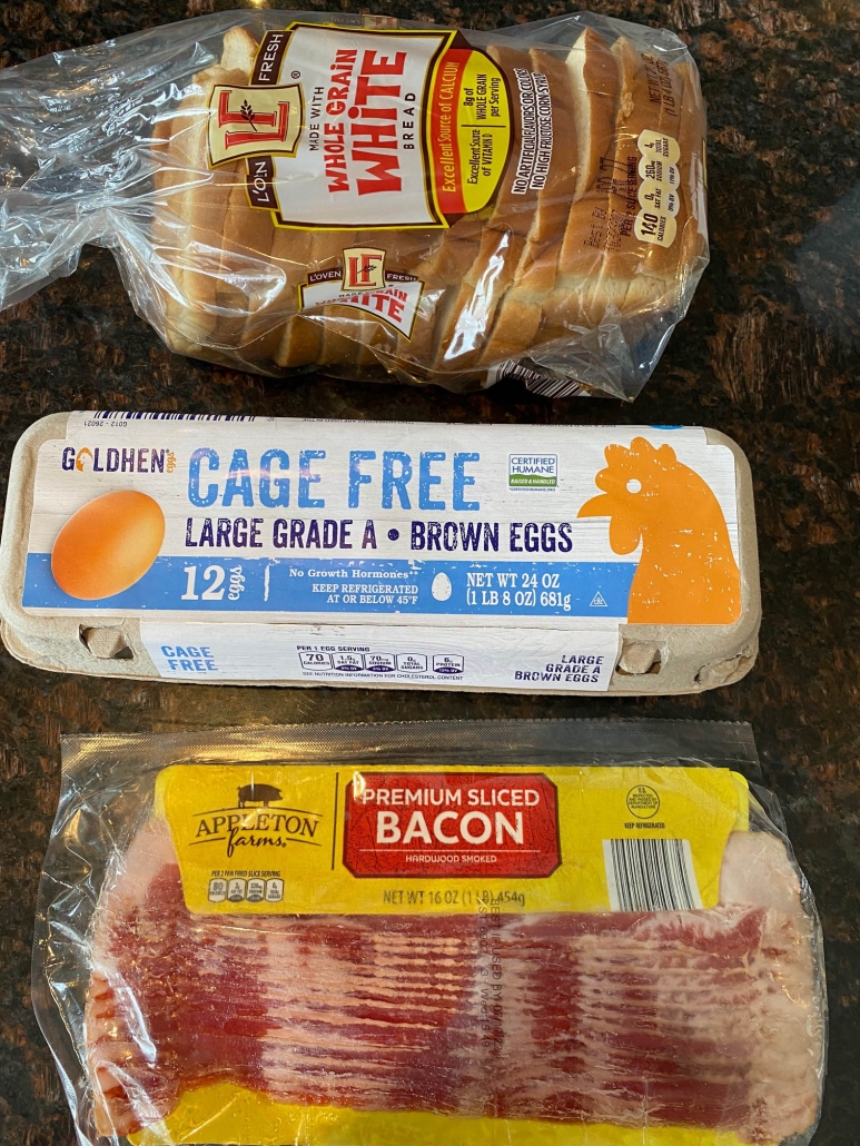 Air Fryer Bacon And Egg Toast Ingredients