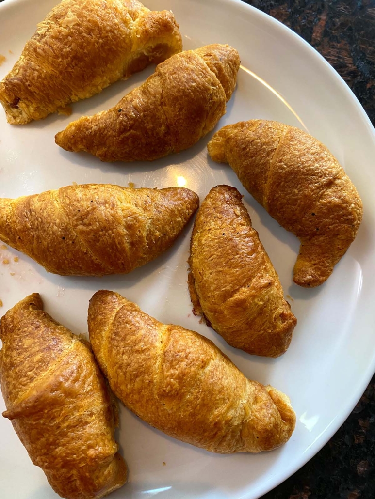 Air Fryer Cream Cheese Danish Crescent Rolls on a plate