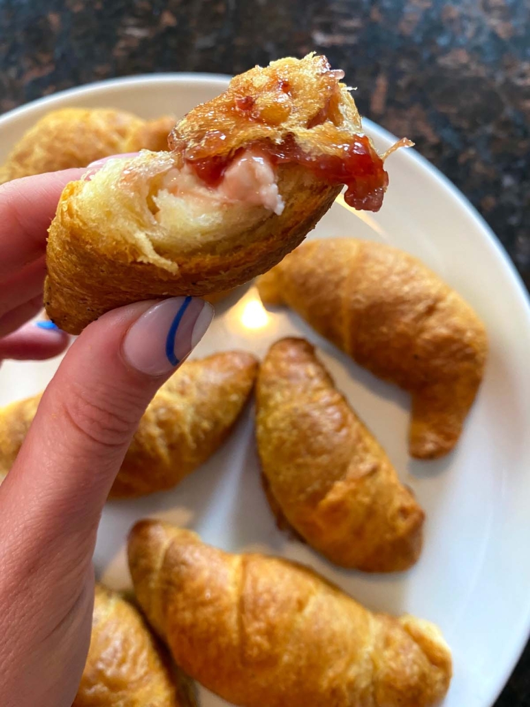 inside of Cream Cheese Danish Crescent Roll