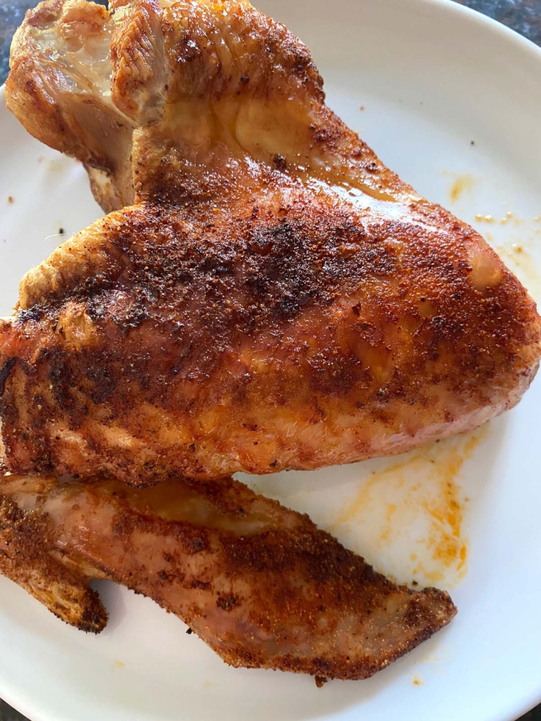 turkey wings covered in seasoning