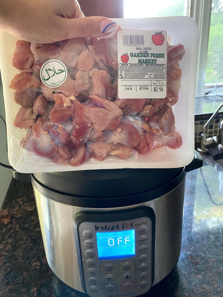 raw chicken gizzards in a package