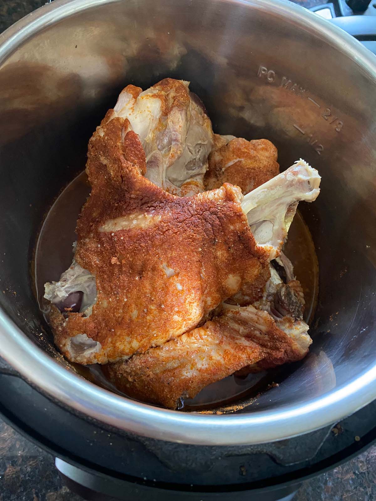 seasoned turkey wings in an instant pot