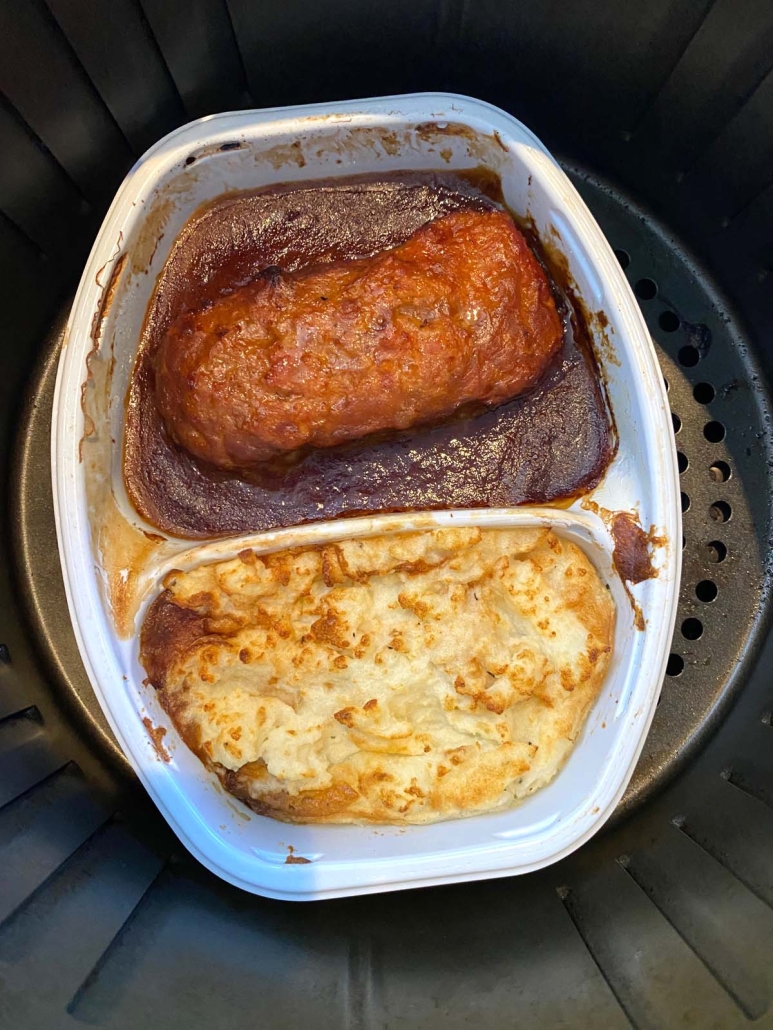 cooked Stouffer's meatloaf meal