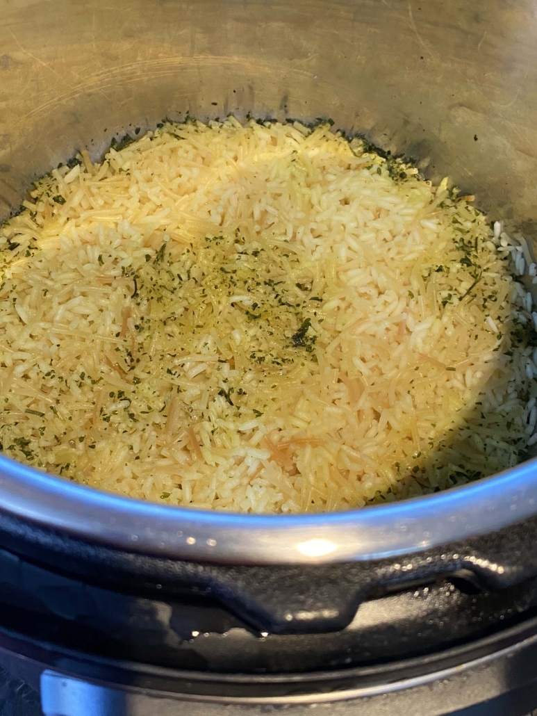 Instant Pot Rice-A-Roni fully cooked