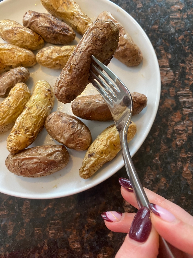 fingerling potatoes cooked in the air fryer